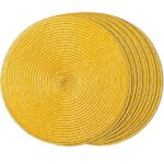 Set de 6 Individuales Redondos 38 Cm | Amarillo