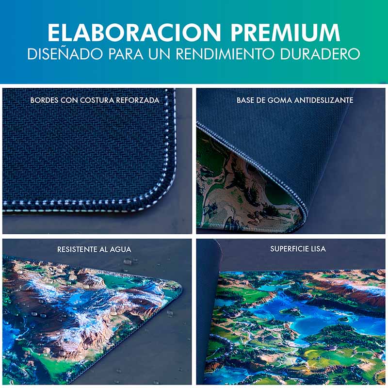 Kingdoms of Conquest - Mouse Pad Gamer XXL 90x40 cm Antideslizante Alfombrilla Escritorio - Imagen 3